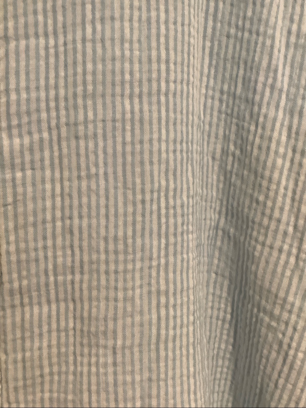 L.L.BEAN Womens Blue/White 100% Cotton Seersucker Coastal Beach Dress CoverUp XL - Picture 2 of 9